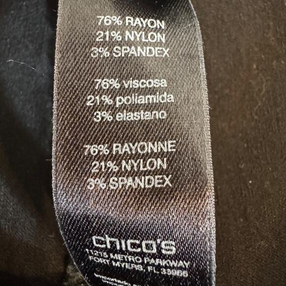 Chico's pants So Slimming black pull on ankle with vertical front seam Sz 1 US 8 - Picture 9 of 9